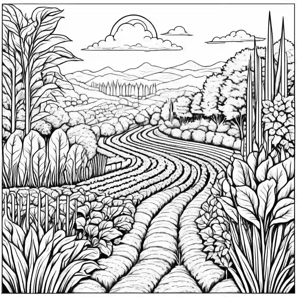 Vegetable patch coloring pages